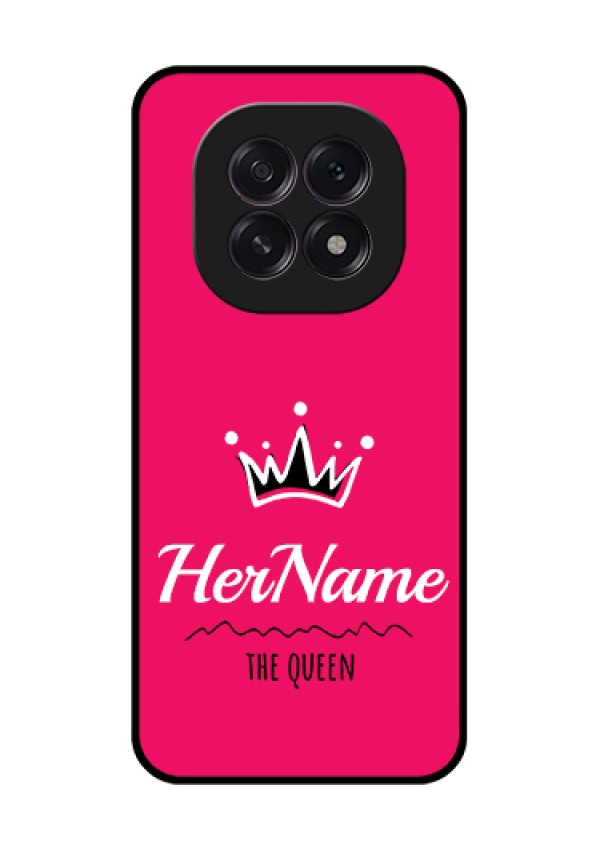Oppo F29 5G Custom Glass Phone Case - Queen With Name Design
