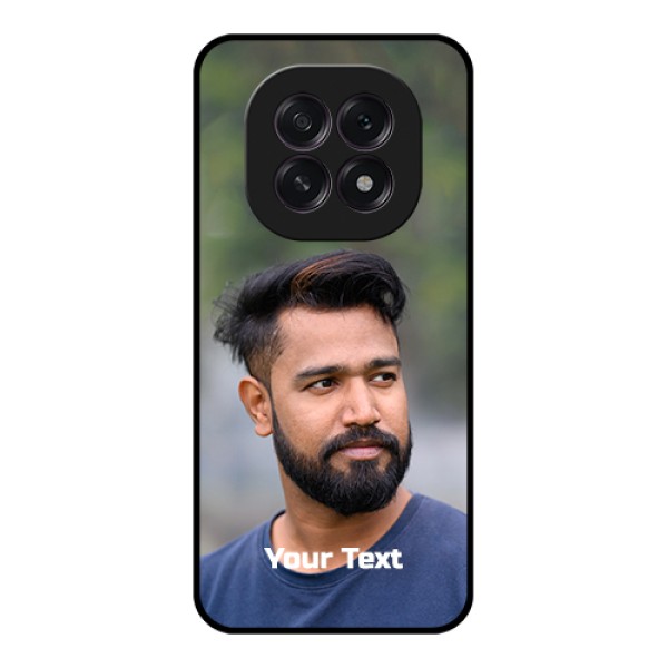 Oppo F29 5G Custom Glass Phone Case - Photo With Text Design