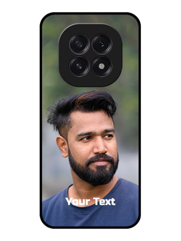 Custom Oppo F29 5G Custom Glass Phone Case - Photo With Text Design