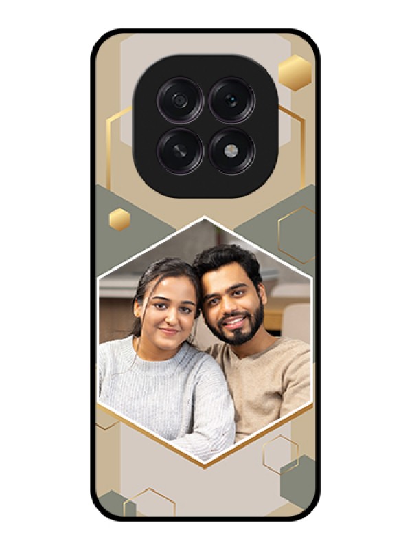 Custom Oppo F29 5G Custom Glass Phone Case - Stylish Hexagon Pattern Design