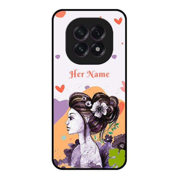 Oppo F29 5G Custom Glass Phone Case - Woman And Nature Design