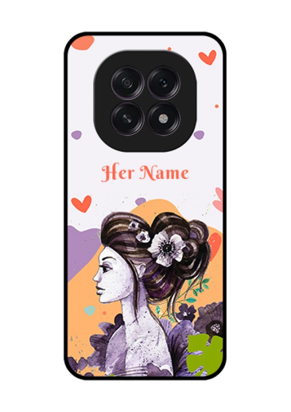 Oppo F29 5G Custom Glass Phone Case - Woman And Nature Design