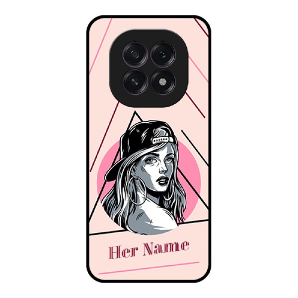 Oppo F29 5G Custom Glass Phone Case - Rockstar Girl Design