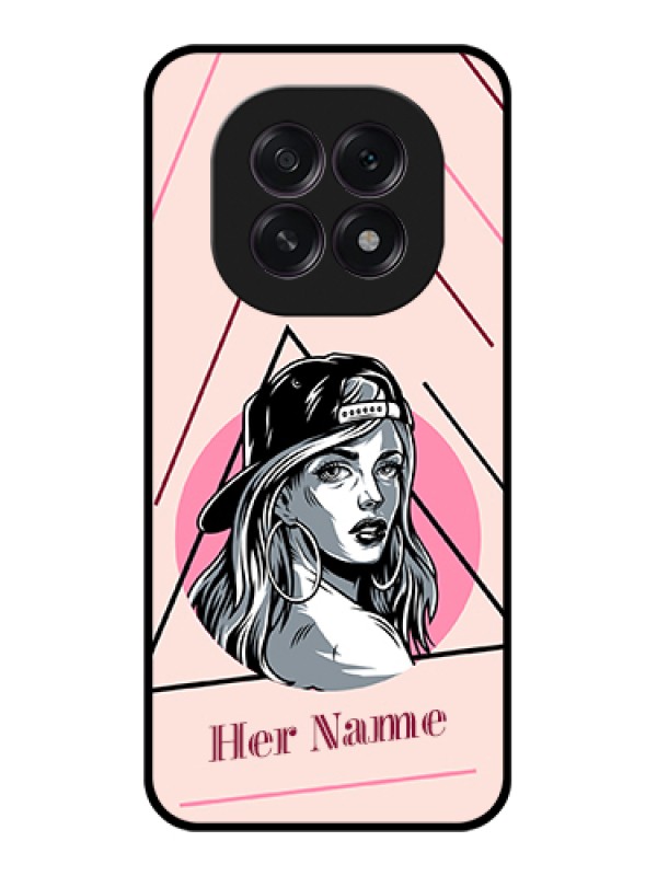Custom Oppo F29 5G Custom Glass Phone Case - Rockstar Girl Design
