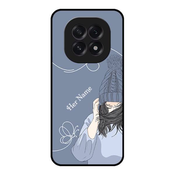 Oppo F29 5G Custom Glass Phone Case - Girl In Winter Outfit Design Oppo F29 5G Custom Glass Phone Case - Girl In Winter Outfit Design