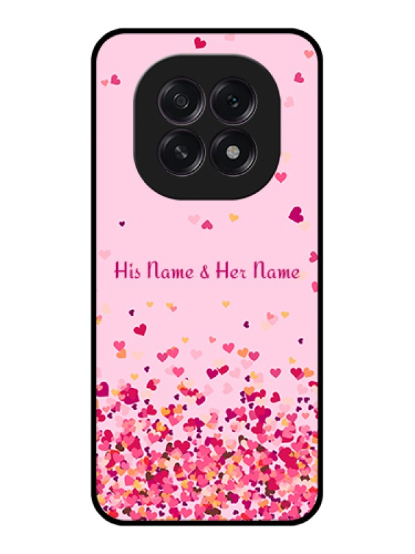 Custom Oppo F29 5G Custom Glass Phone Case - Floating Hearts Design