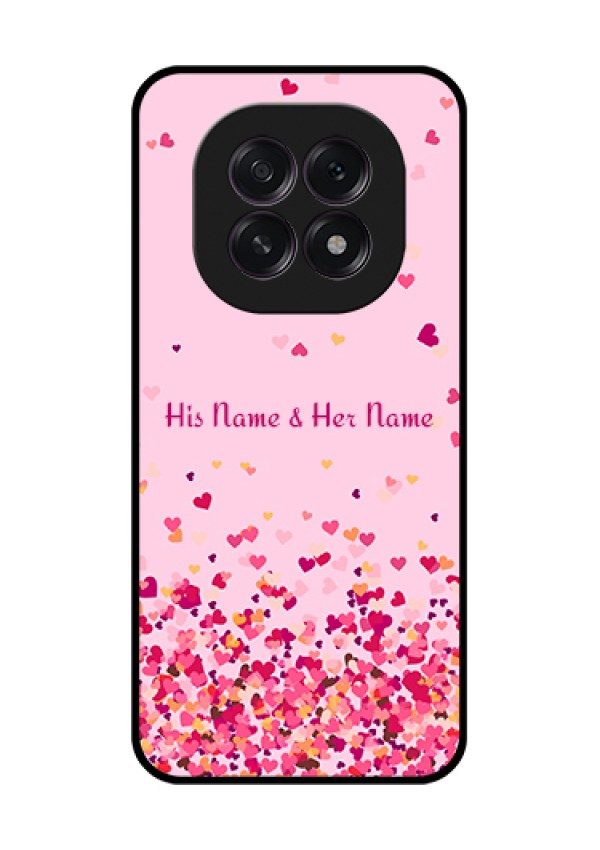 Oppo F29 5G Custom Glass Phone Case - Floating Hearts Design