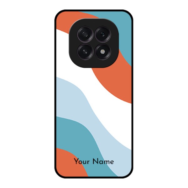 Oppo F29 5G Custom Glass Phone Case - Coloured Waves Design
