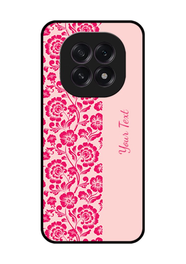 Oppo F29 5G Custom Glass Phone Case - Attractive Floral Pattern Design