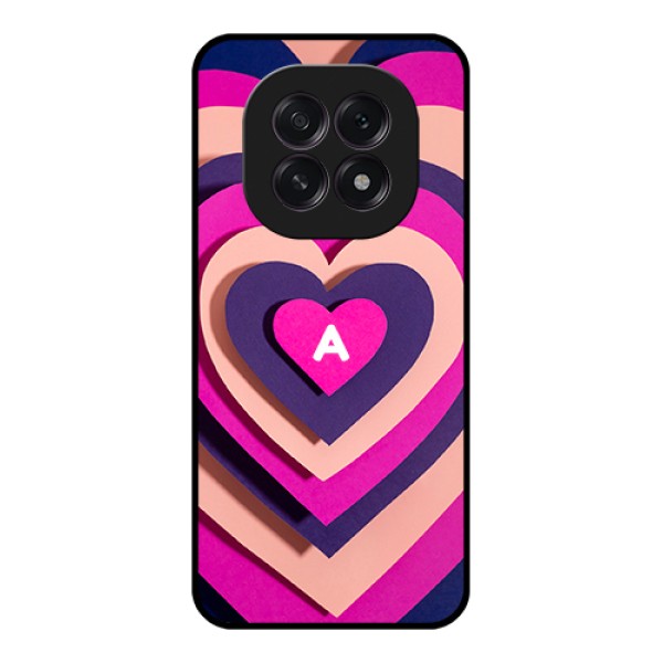 Oppo F29 5G Custom Glass Phone Case - Cute Heart Pattern Design