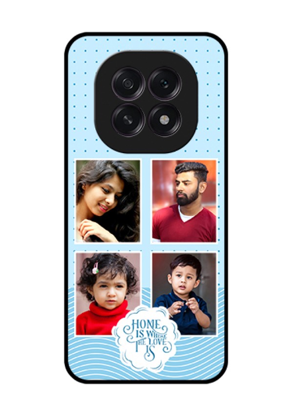 Oppo F29 5G Custom Glass Phone Case - Cute Love Quote With 4 Pic Upload Design