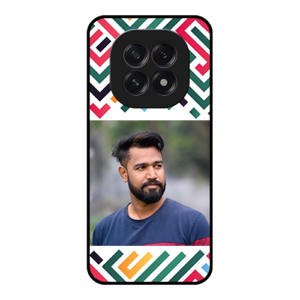 Oppo F29 5G Custom Glass Phone Case - Colorful Maze Pattern Design Oppo F29 5G Custom Glass Phone Case - Colorful Maze Pattern Design