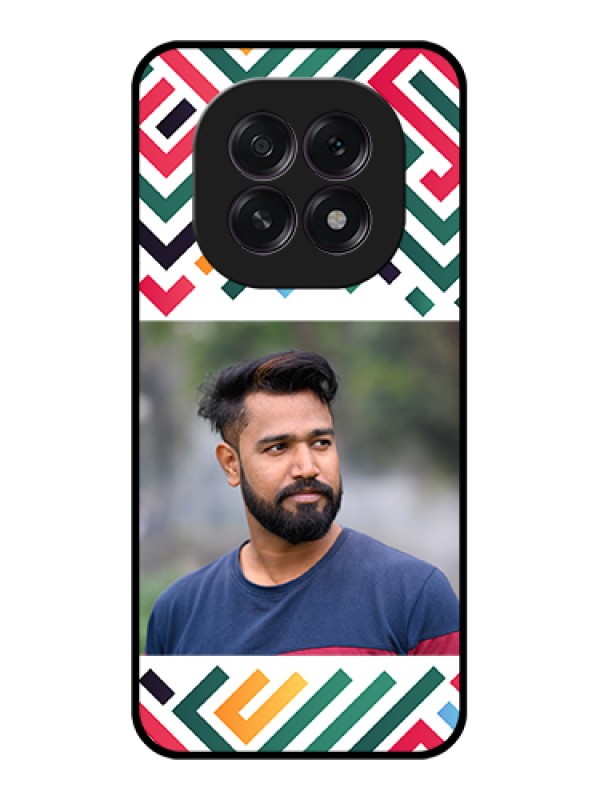 Custom Oppo F29 5G Custom Glass Phone Case - Colorful Maze Pattern Design