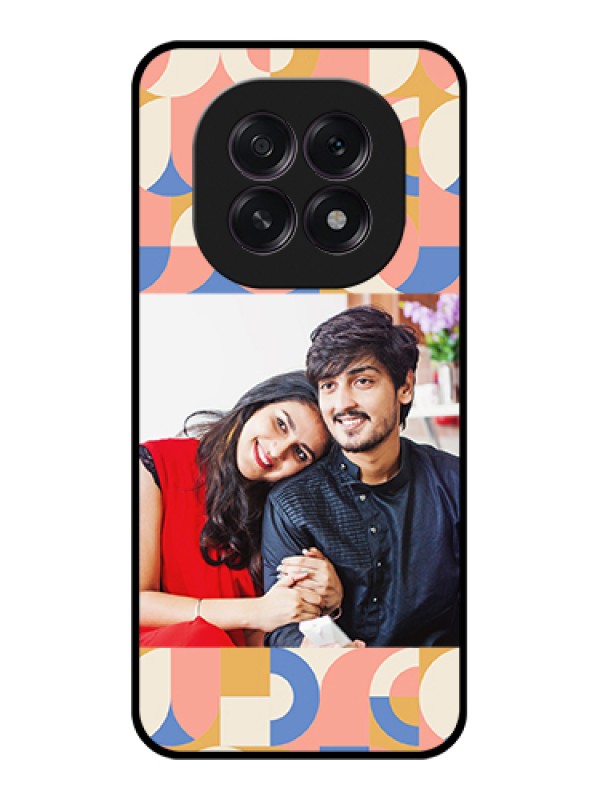 Custom Oppo F29 5G Custom Glass Phone Case - Semi - Circle Maze Pattern Design