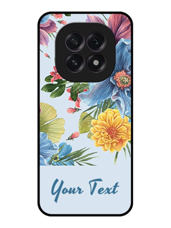 Custom Oppo F29 5G Custom Glass Phone Case - Stunning Watercolored Flowers Painting Design