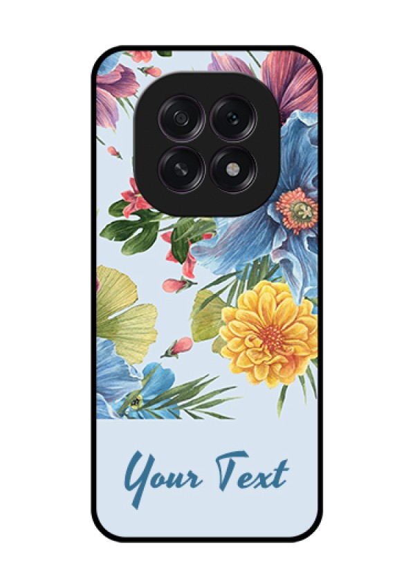 Oppo F29 5G Custom Glass Phone Case - Stunning Watercolored Flowers Painting Design