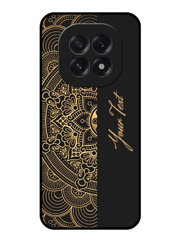 Custom Oppo F29 5G Custom Glass Phone Case - Mandala Art With Custom Text Design