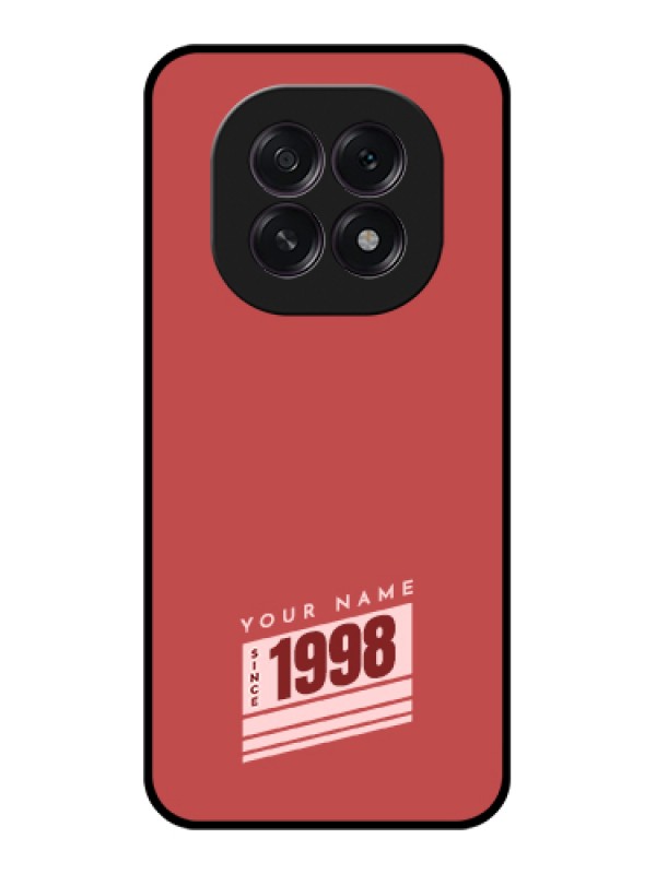 Custom Oppo F29 5G Custom Glass Phone Case - Red Custom Year Of Birth Design