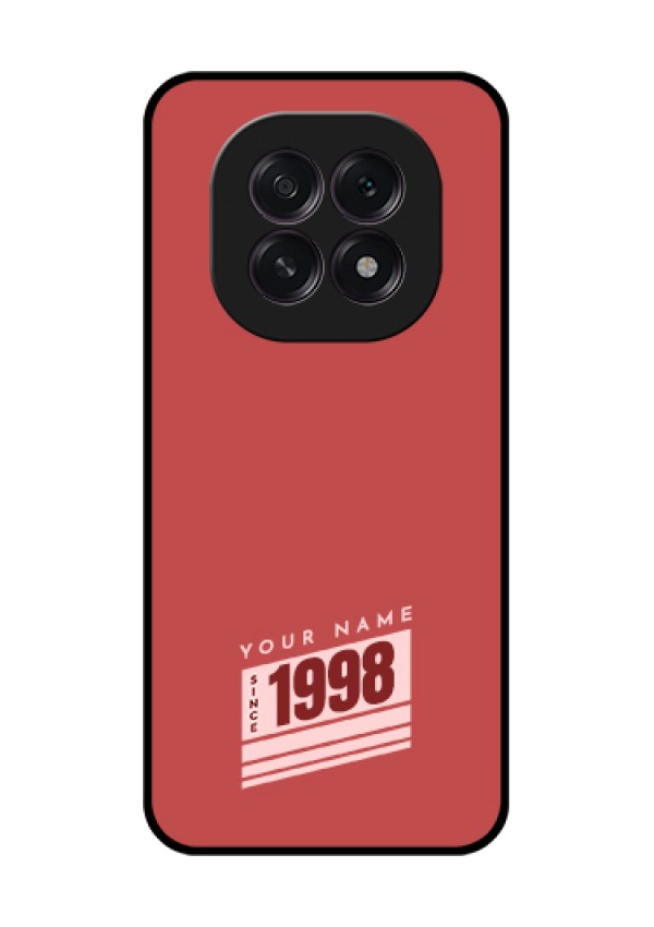Oppo F29 5G Custom Glass Phone Case - Red Custom Year Of Birth Design