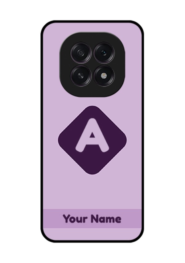 Oppo F29 5G Custom Glass Phone Case - Custom Letter In Curved Badge Design