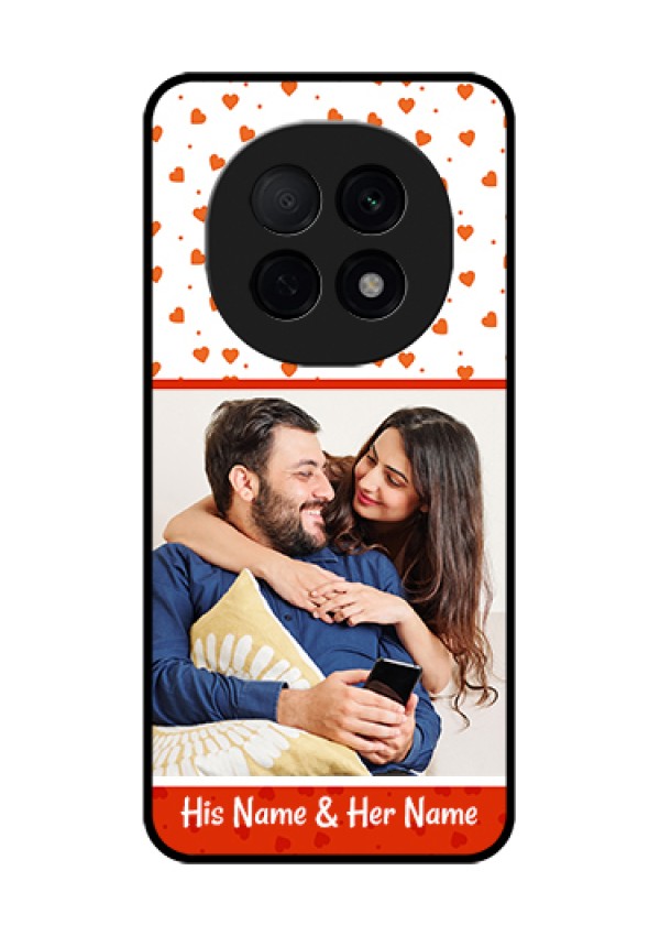 Oppo F29 Pro 5G Custom Glass Phone Case - Orange Love Symbol Design