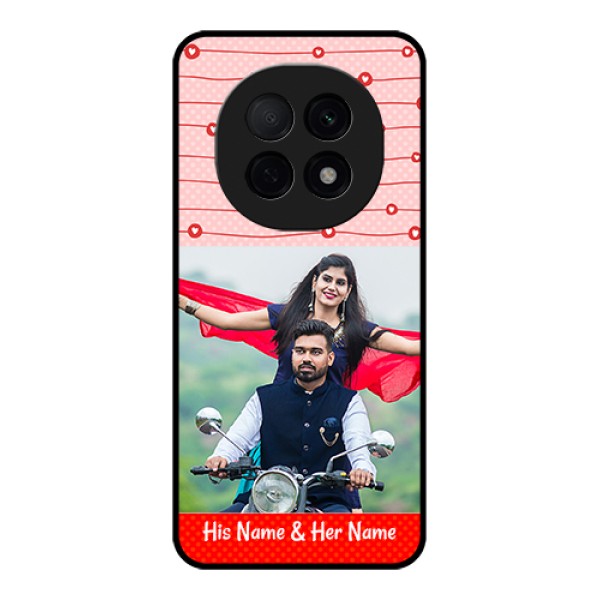 Oppo F29 Pro 5G Custom Glass Phone Case - Red Pattern Case Design