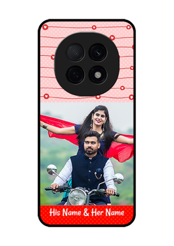 Oppo F29 Pro 5G Custom Glass Phone Case - Red Pattern Case Design