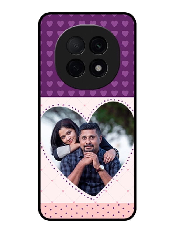 Custom Oppo F29 Pro 5G Custom Glass Phone Case - Violet Love Dots Design