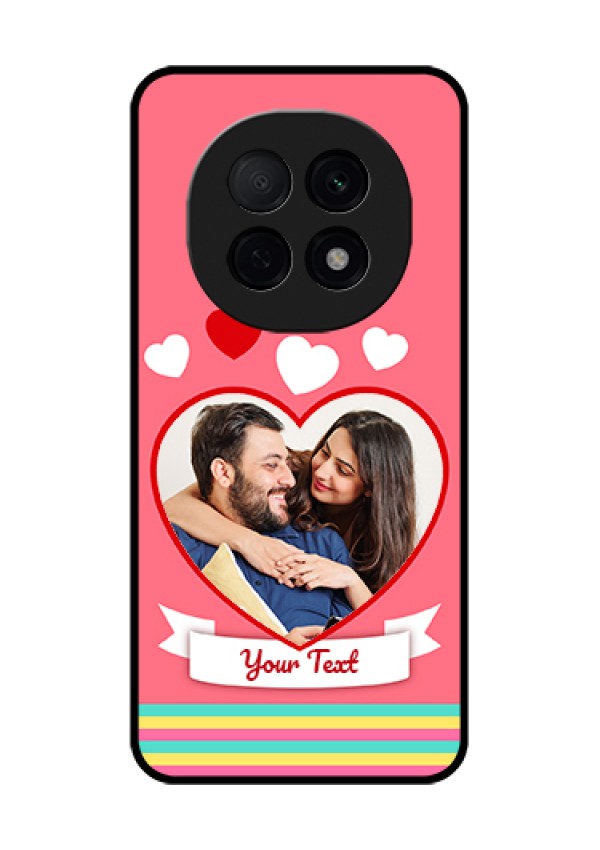 Oppo F29 Pro 5G Custom Glass Phone Case - Love Shapes Doodle Design