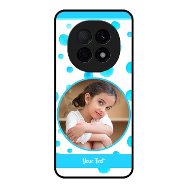 Oppo F29 Pro 5G Custom Glass Phone Case - Blue Bubbles Pattern Design