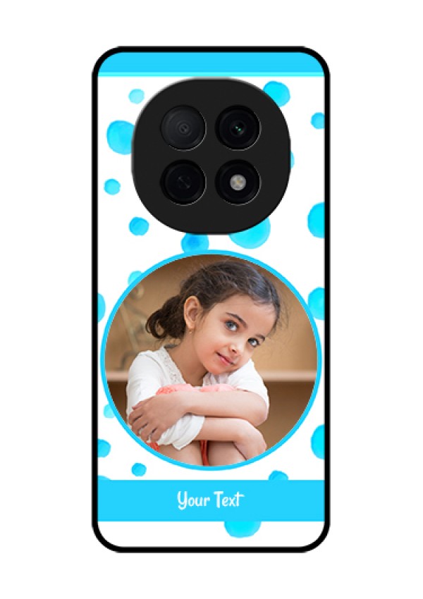 Oppo F29 Pro 5G Custom Glass Phone Case - Blue Bubbles Pattern Design