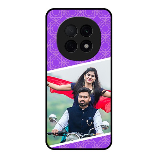 Oppo F29 Pro 5G Custom Glass Phone Case - Violet Color Pattern Design