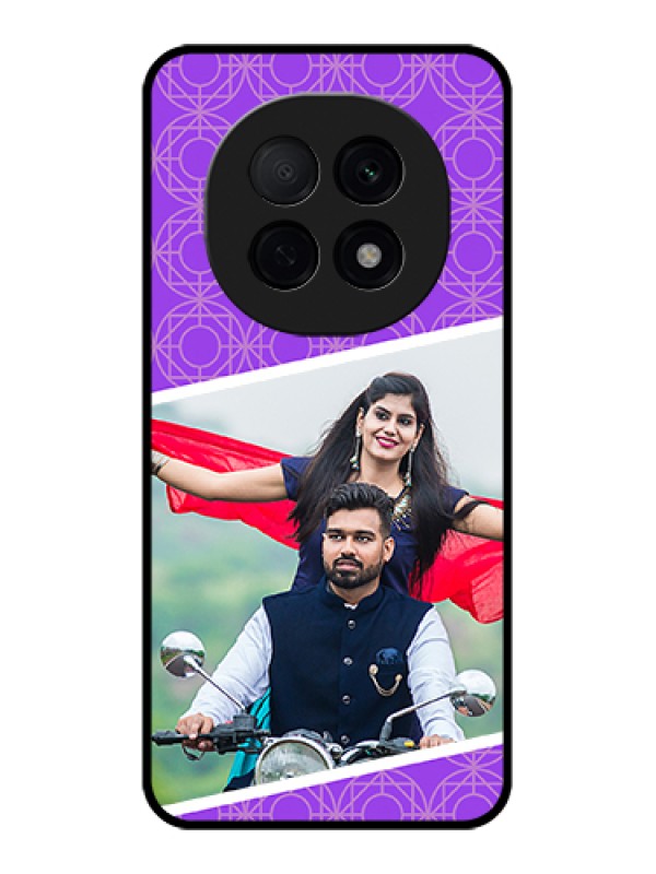 Custom Oppo F29 Pro 5G Custom Glass Phone Case - Violet Color Pattern Design