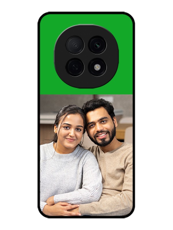 Custom Oppo F29 Pro 5G Custom Glass Phone Case - Green Pattern Design