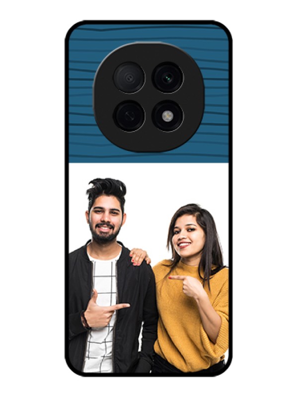 Custom Oppo F29 Pro 5G Custom Glass Phone Case - Blue Pattern Cover Design