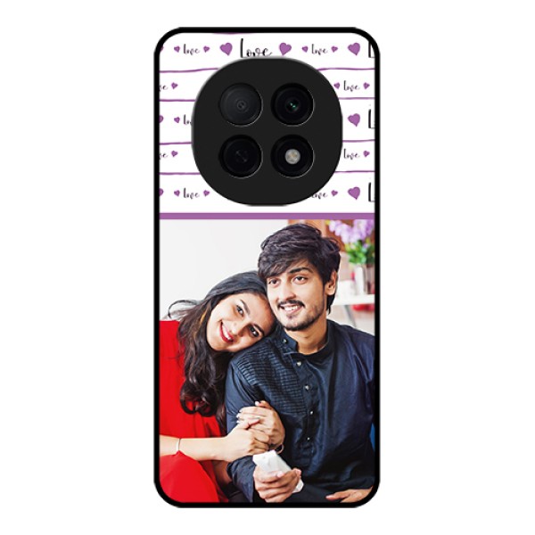 Oppo F29 Pro 5G Custom Glass Phone Case - Couples Heart Design