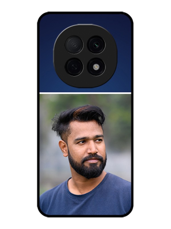 Custom Oppo F29 Pro 5G Custom Glass Phone Case - Simple Royal Blue Design