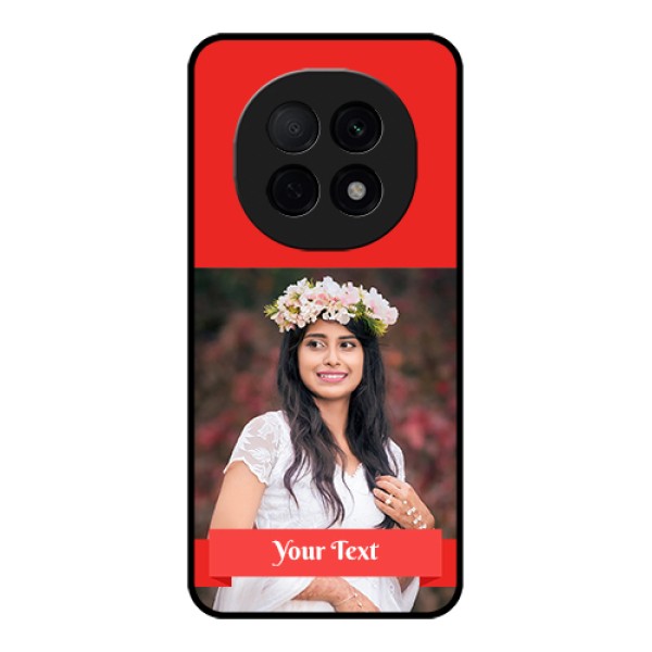 Oppo F29 Pro 5G Custom Glass Phone Case - Simple Red Color Design