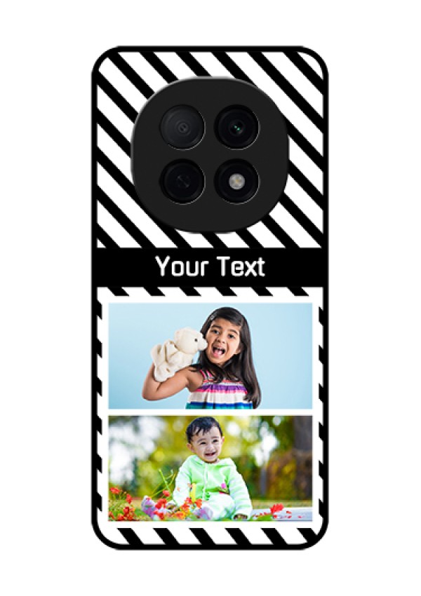 Oppo F29 Pro 5G Custom Glass Phone Case - Black And White Stripes Design