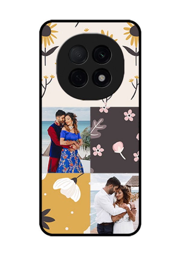 Oppo F29 Pro 5G Custom Glass Phone Case - 3 Images With Floral Design