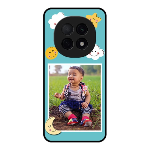Oppo F29 Pro 5G Custom Glass Phone Case - Smiley Kids Stars Design