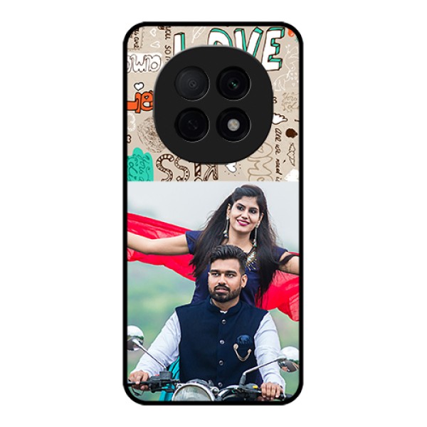 Oppo F29 Pro 5G Custom Glass Phone Case - Love Doodle Pattern