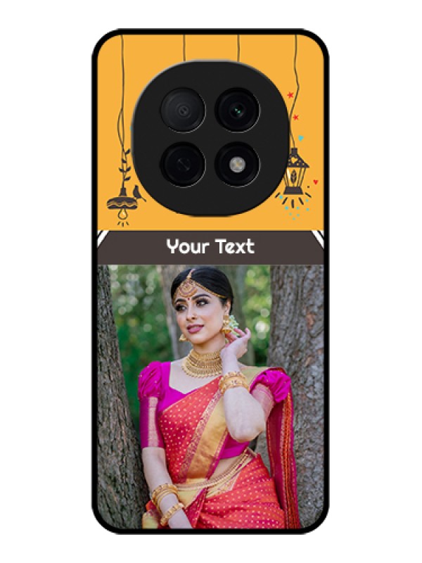 Custom Oppo F29 Pro 5G Custom Glass Phone Case - With Family Picture And Icons