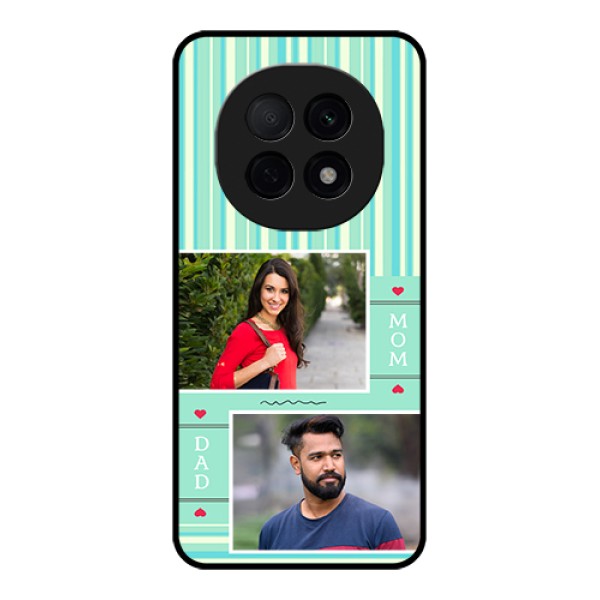 Oppo F29 Pro 5G Custom Glass Phone Case - Mom & Dad Pic Design