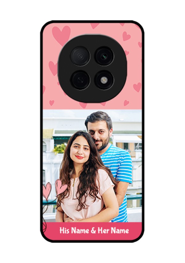 Oppo F29 Pro 5G Custom Glass Phone Case - Love Design Peach Color