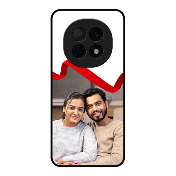 Oppo F29 Pro 5G Custom Glass Phone Case - Red Ribbon Frame Design