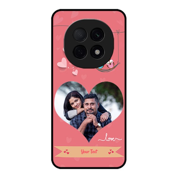 Oppo F29 Pro 5G Custom Glass Phone Case - Peach Color Love Design Oppo F29 Pro 5G Custom Glass Phone Case - Peach Color Love Design
