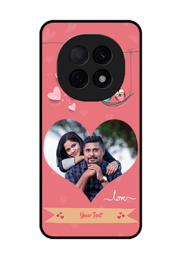 Oppo F29 Pro 5G Custom Glass Phone Case - Peach Color Love Design