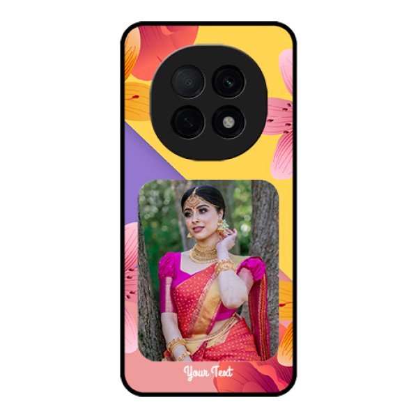 Oppo F29 Pro 5G Custom Glass Phone Case - 3 Image With Vintage Floral Design Oppo F29 Pro 5G Custom Glass Phone Case - 3 Image With Vintage Floral Design