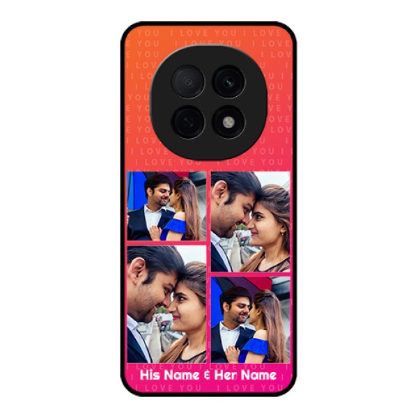 Oppo F29 Pro 5G Custom Glass Phone Case - I Love You Pink Design